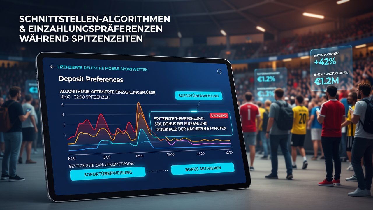 Grafik zur Analyse von Einzahlungsverhalten in mobilen Apps während Spitzenzeiten mit Fokus auf algorithmische Anpassungen
