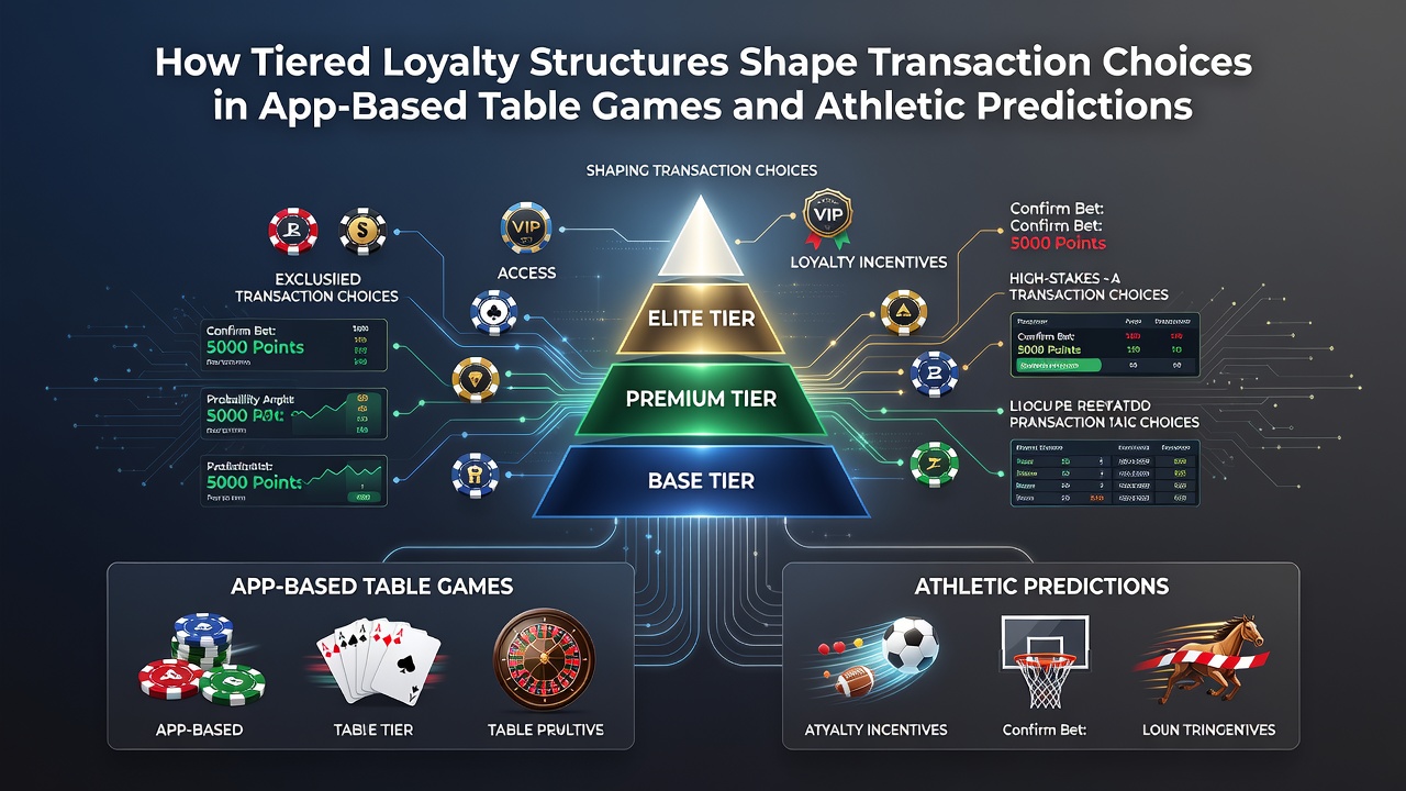 Darstellung gestaffelter Loyalitätsprogramme in mobilen Casino-Apps mit Fokus auf Tischspiele und Sportwetten