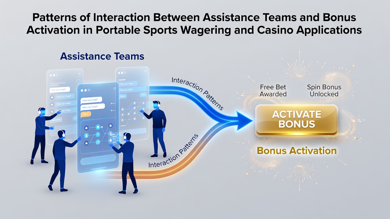 Darstellung der Interaktionsmuster zwischen Support-Teams und Bonusaktivierung in mobilen Sportwetten- und Casino-Anwendungen