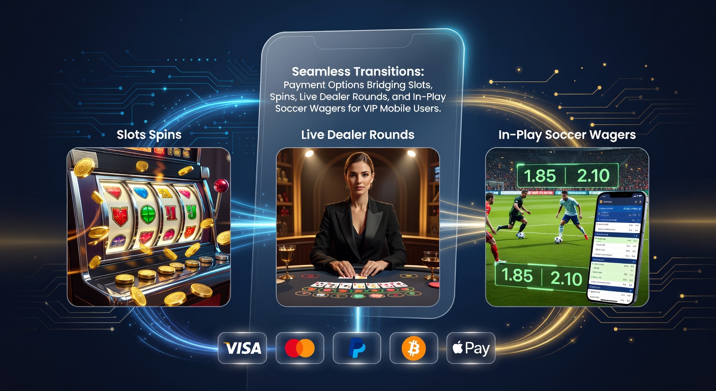 VIP-Nutzer wechselt nahtlos zwischen Slot-Spielen, Live-Dealer-Tischen und In-Play-Fußballwetten auf einem Smartphone-Bildschirm