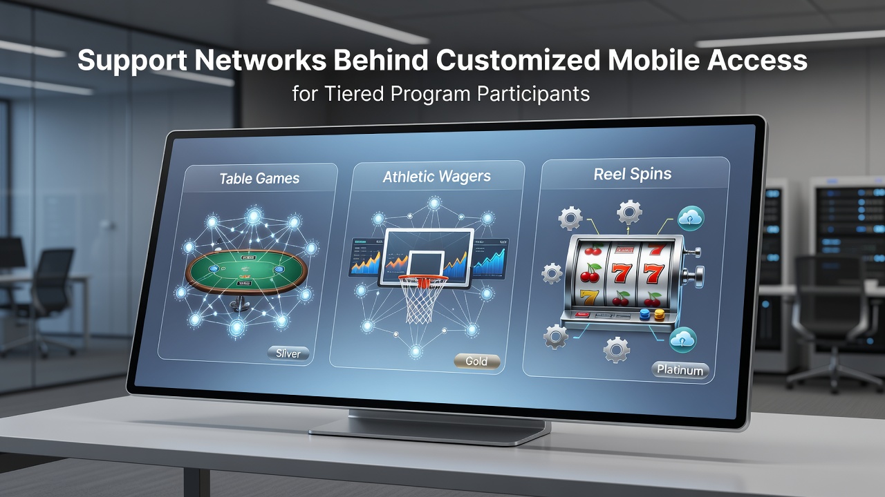 Illustration zu mobilen Support-Netzwerken für VIP-Nutzer in Tischspielen, Sportwetten und Slots