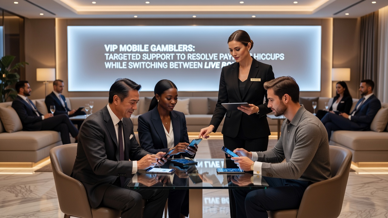 Support-Teams helfen VIP-Nutzern bei Zahlungsproblemen in mobilen Live-Casino- und Wettumgebungen